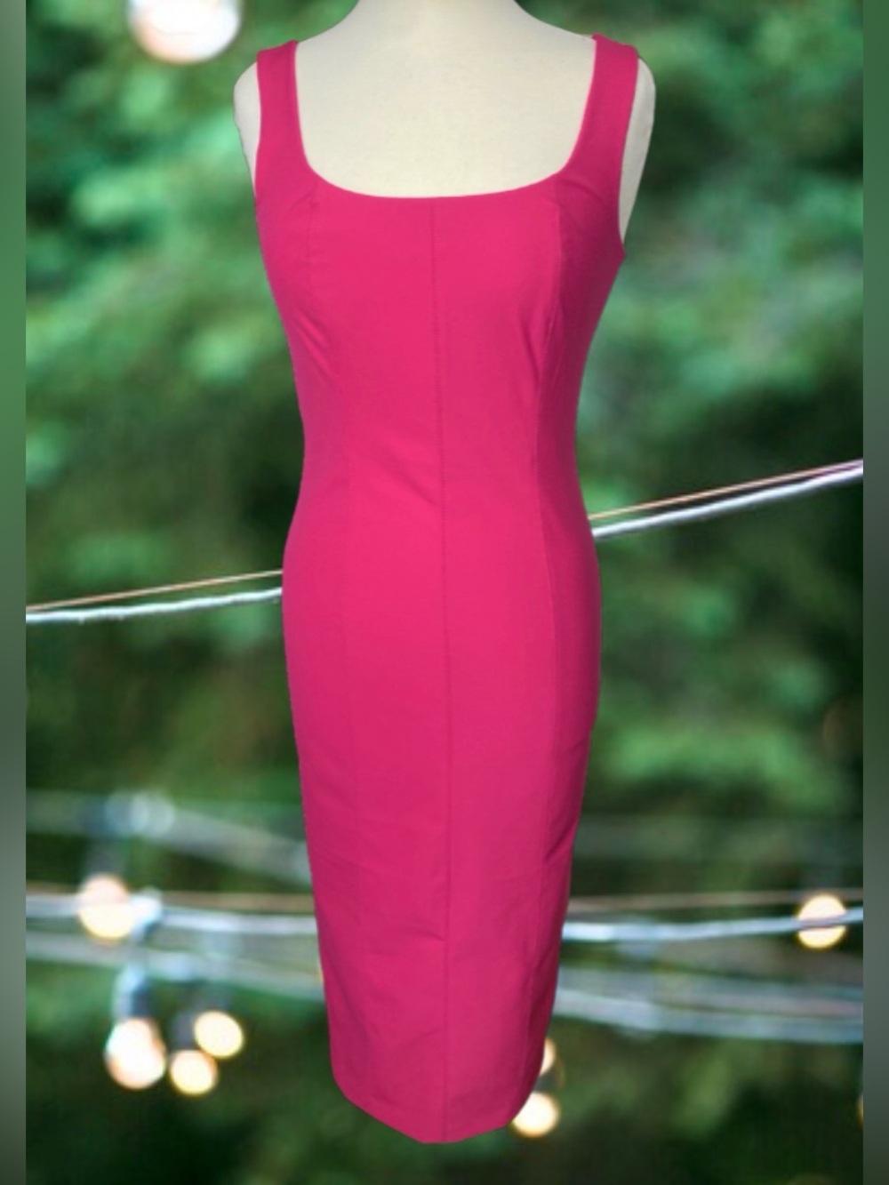 Christian Lacroix Hot Pink Bodycon Dress Womens Size XS NWOT
